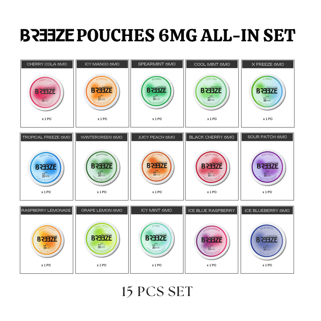 Breeze Pouches 6MG All-In Set (15pcs)
