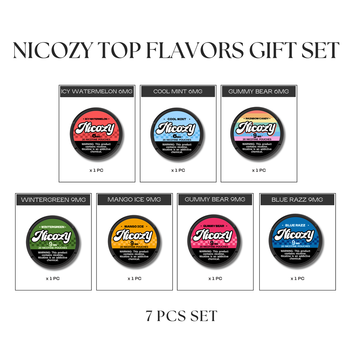 NICOZY Top Flavors Gift Set (7pcs)
