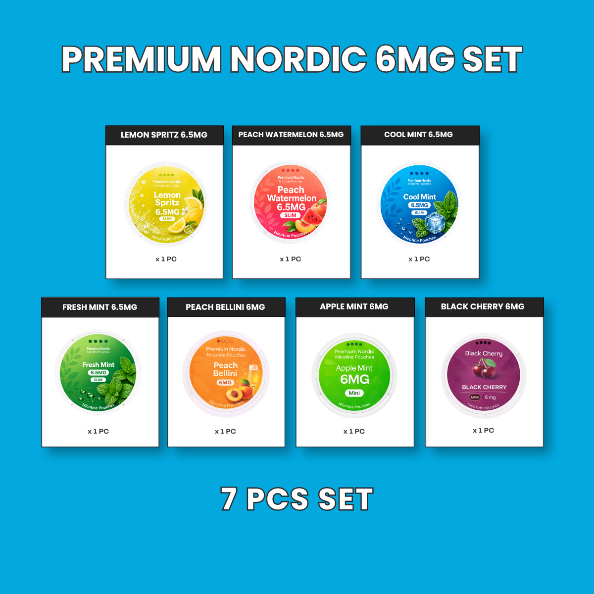 Premium Nordic 6MG All-In Set (7pcs)