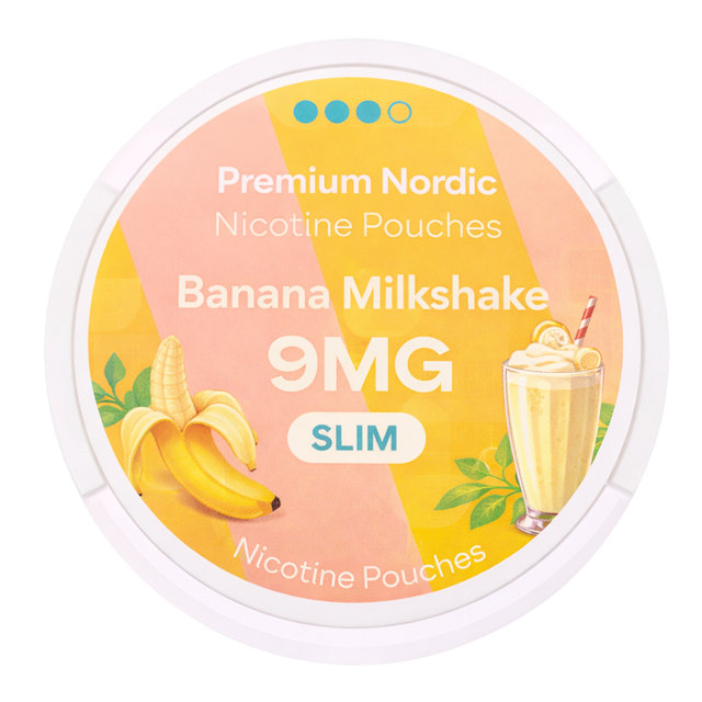 Premium Nordic Nicotine Pouches Banana Milkshake Slim 9MG