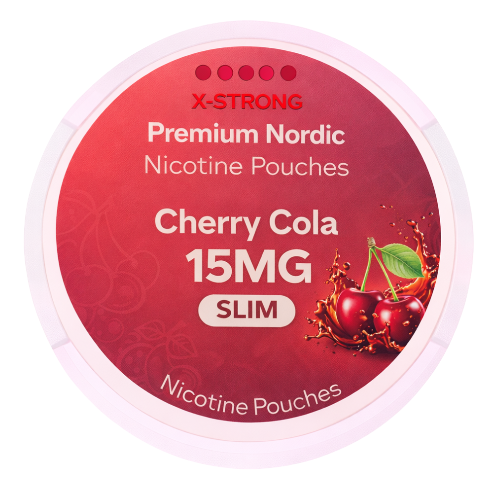 Premium Nordic Pouches Cherry Cola X-Strong Slim 12MG