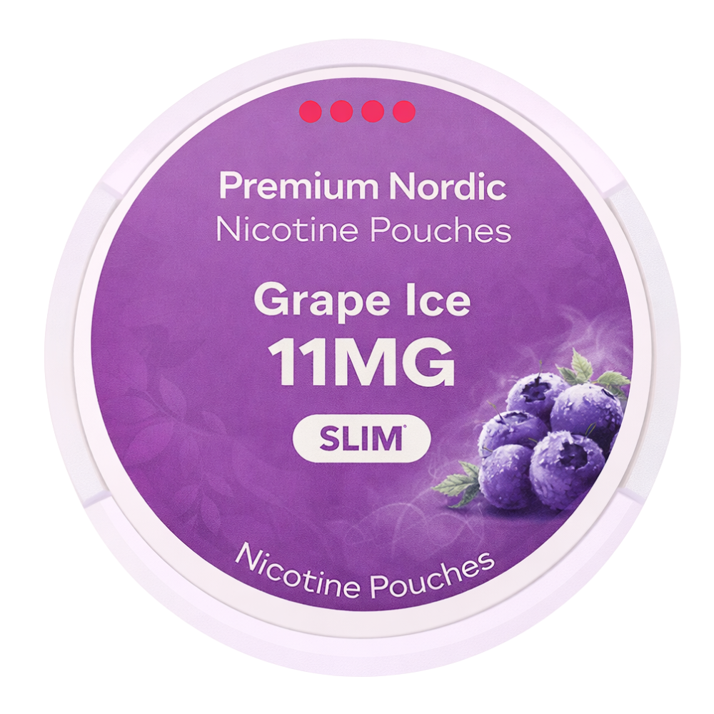 Premium Nordic Nicotine Pouches Grape Ice Slim 11MG