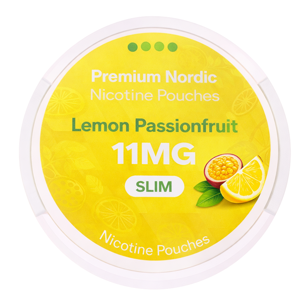 Premium Nordic Nicotine Pouches Lemon Passion Fruit Slim 11MG