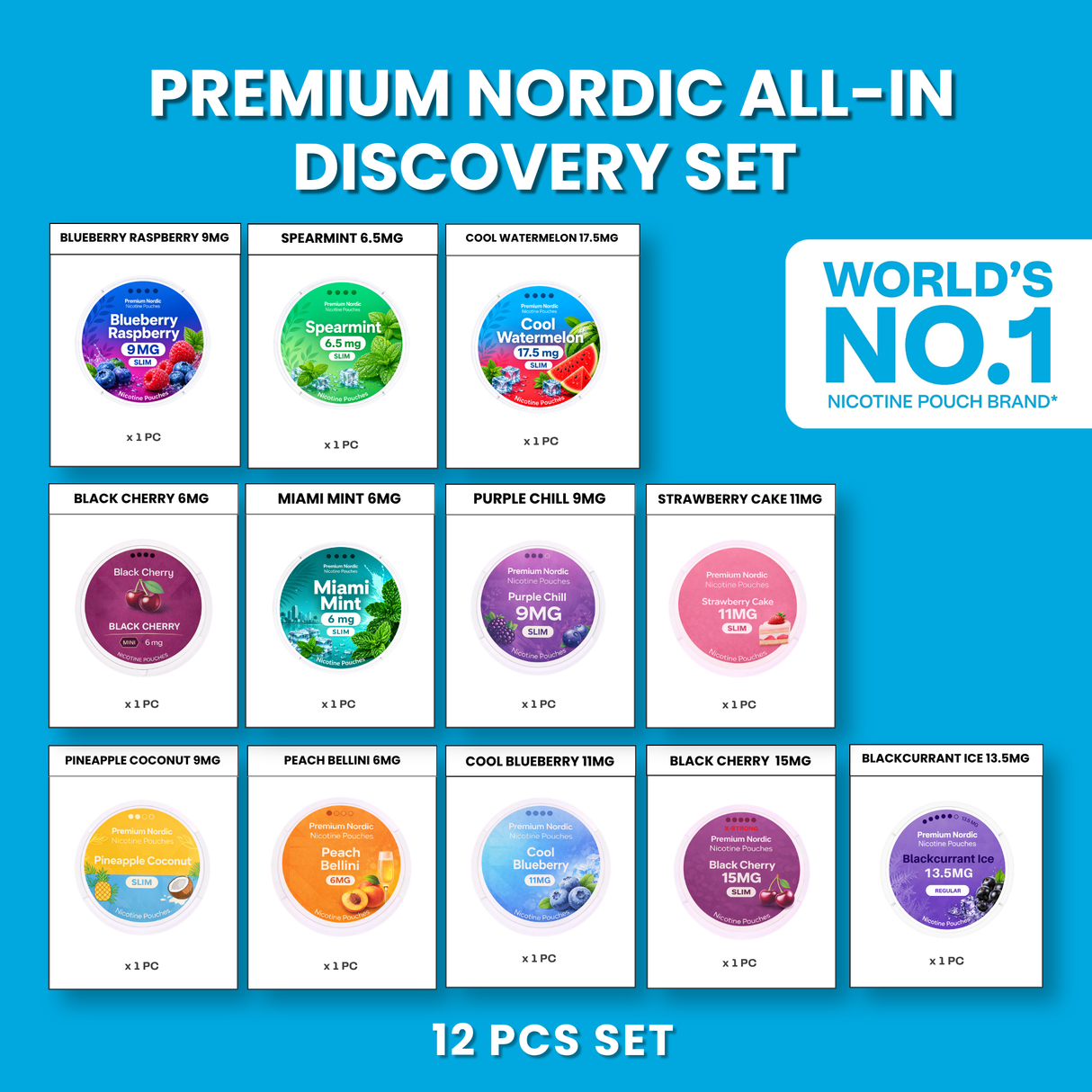 Premium Nordic Pouches All-In Discovery Set (12pcs)