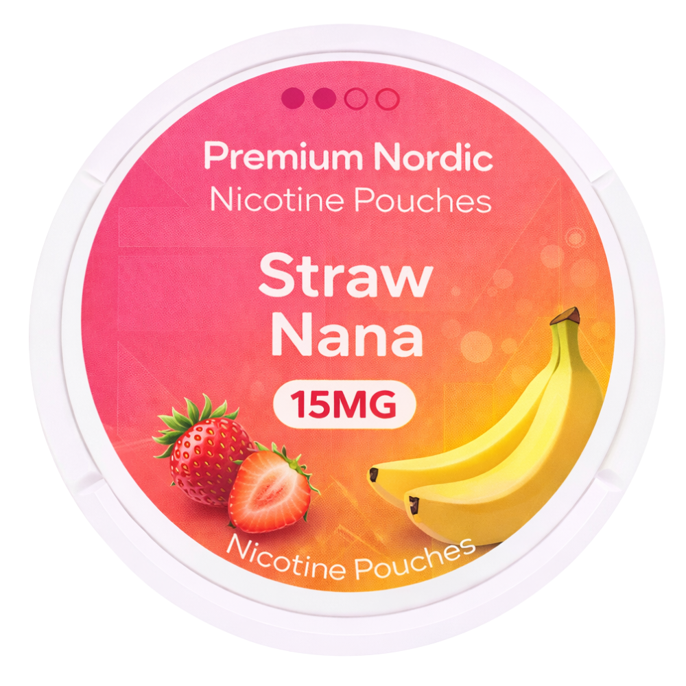 Premium Nordic Pouches Straw Nana Slim 15MG