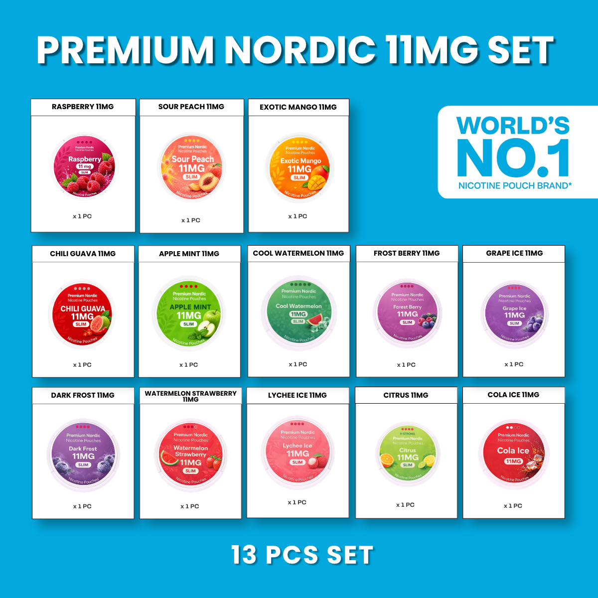 Premium Nordic 11MG All-In Set (10pcs)
