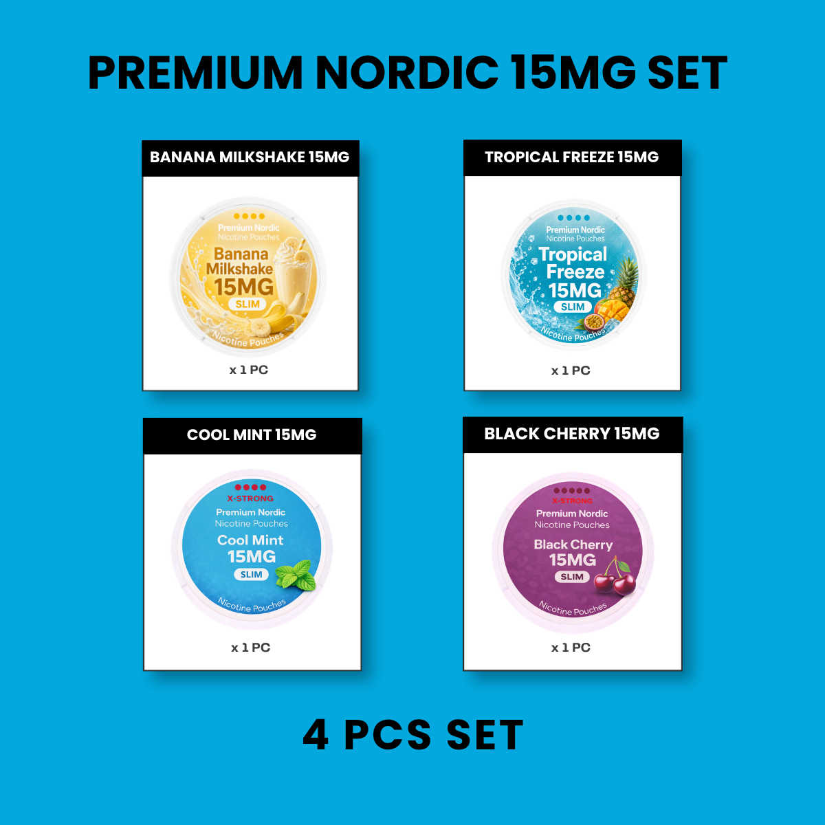 Premium Nordic 15MG All-In Set (4pcs)
