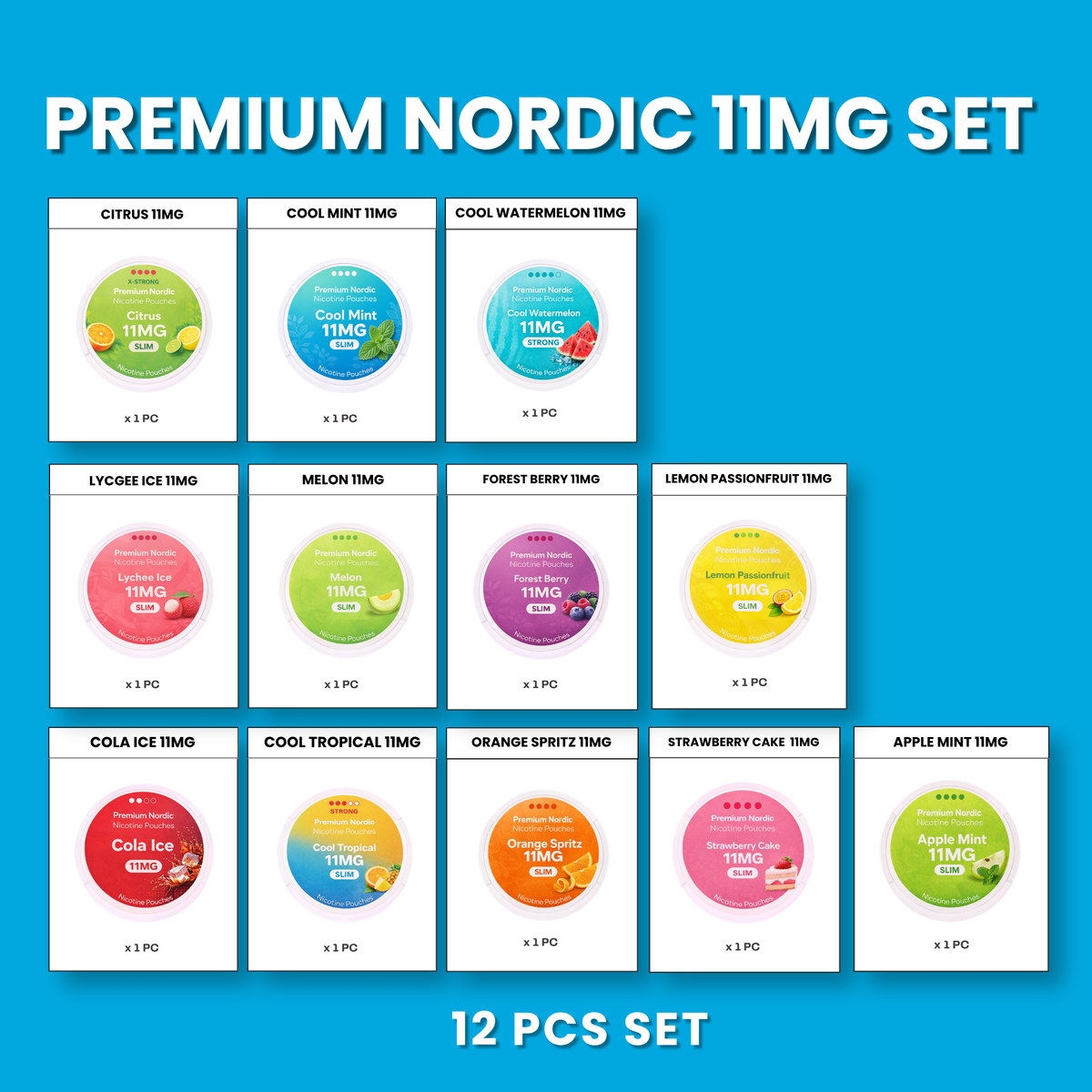 Premium Nordic 11MG All-In Set (12pcs)