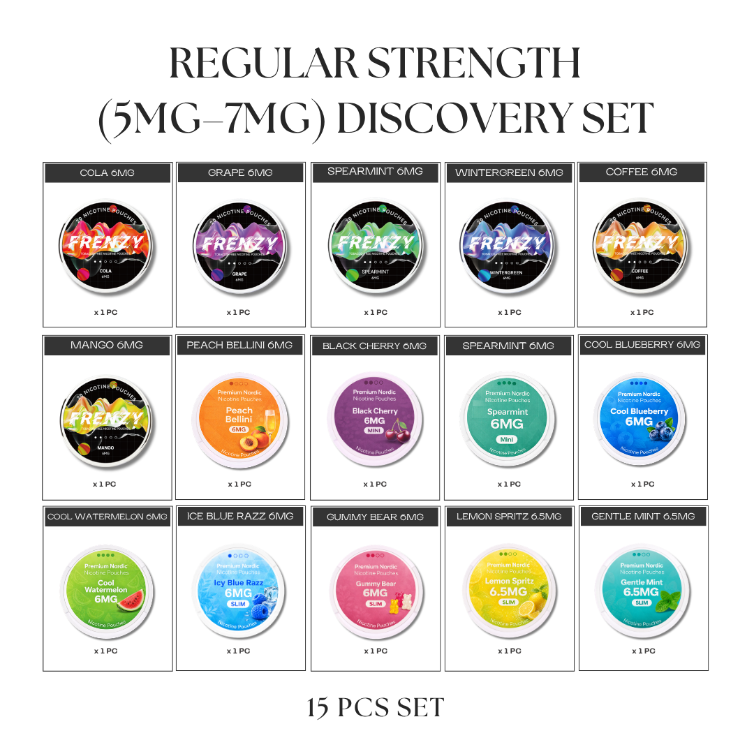 Regular Strength (5–7mg) Discovery Set (15pcs)