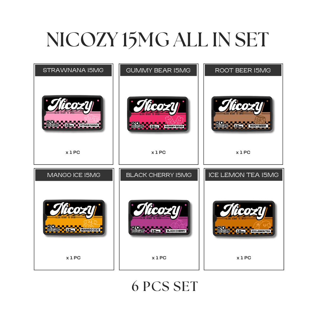 NICOZY Pouches 15MG All-In Set (6pcs)
