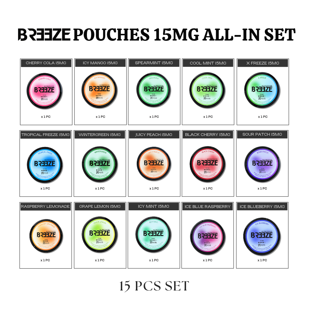 Breeze Pouches 15MG All-In Set (15pcs)