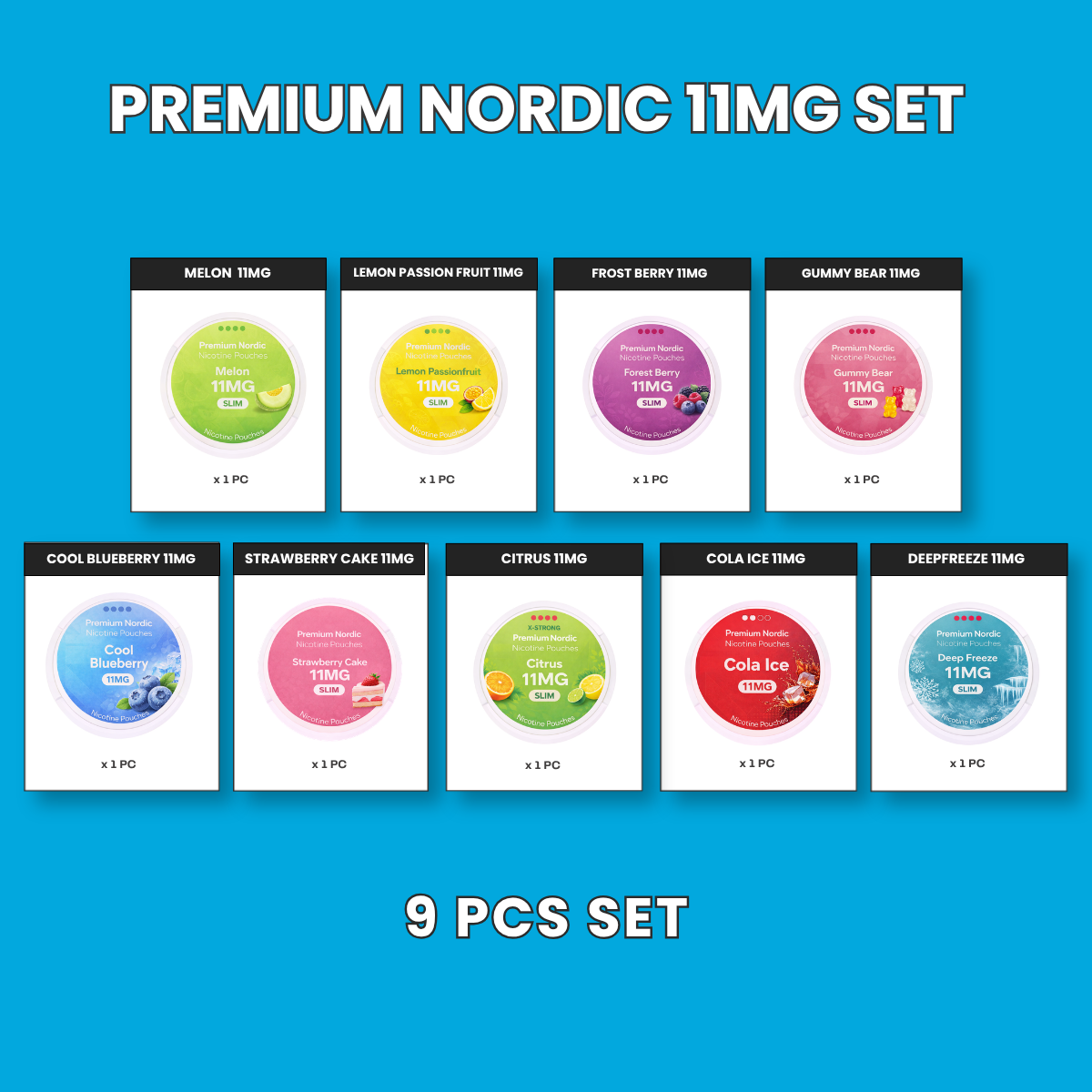 Premium Nordic 11MG All-In Set (9pcs)
