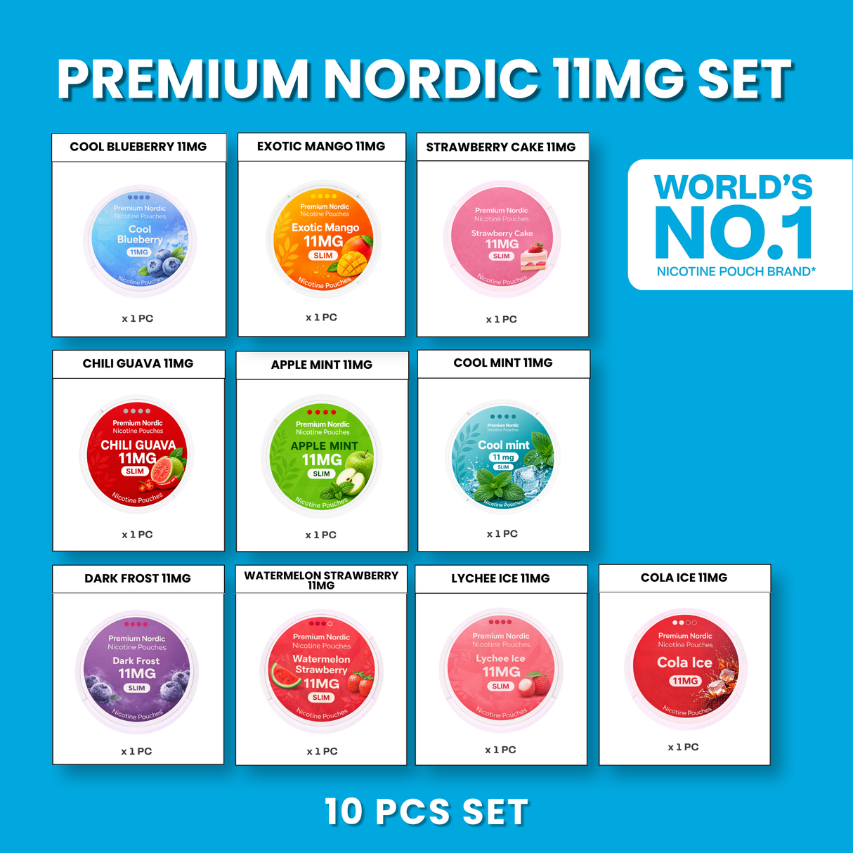 Premium Nordic 11MG All-In Set (10pcs)