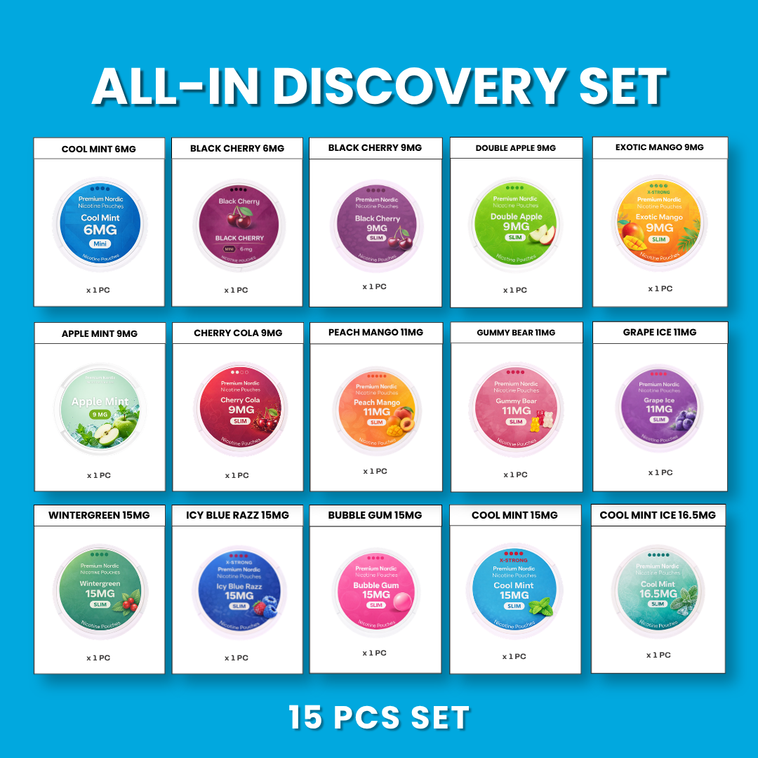 Premium Nordic Pouches ALL-IN Discovery Set (15pcs)