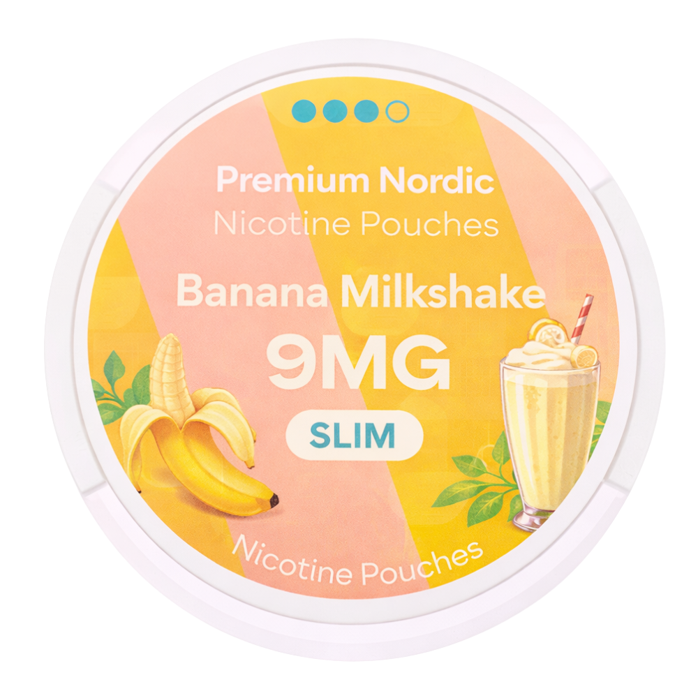 Premium Nordic Nicotine Pouches Banana Milkshake Slim 9MG