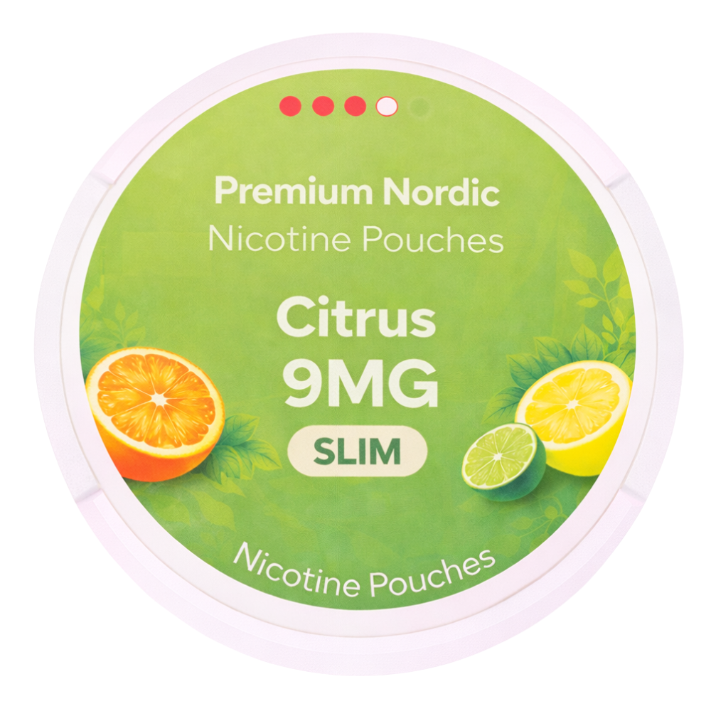 Premium Nordic Nicotine Pouches Citrus Slim 9MG