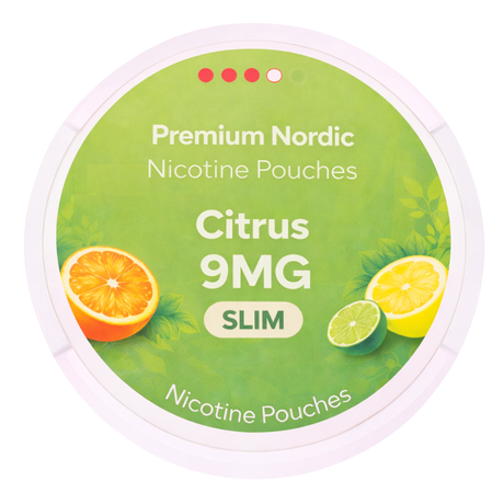 Premium Nordic Nicotine Pouches Citrus Slim 9MG