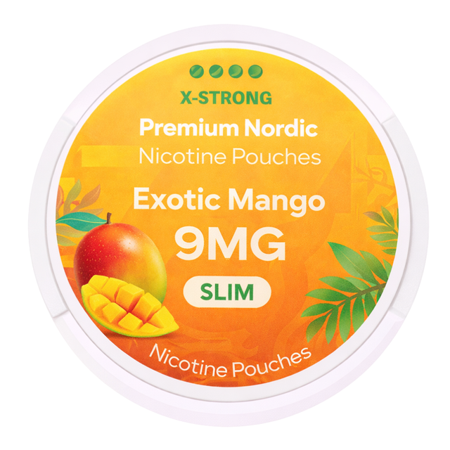Premium Nordic Nicotine Pouches Exotic Mango Slim 9MG