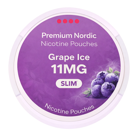 Premium Nordic Nicotine Pouches Grape Ice Slim 11MG