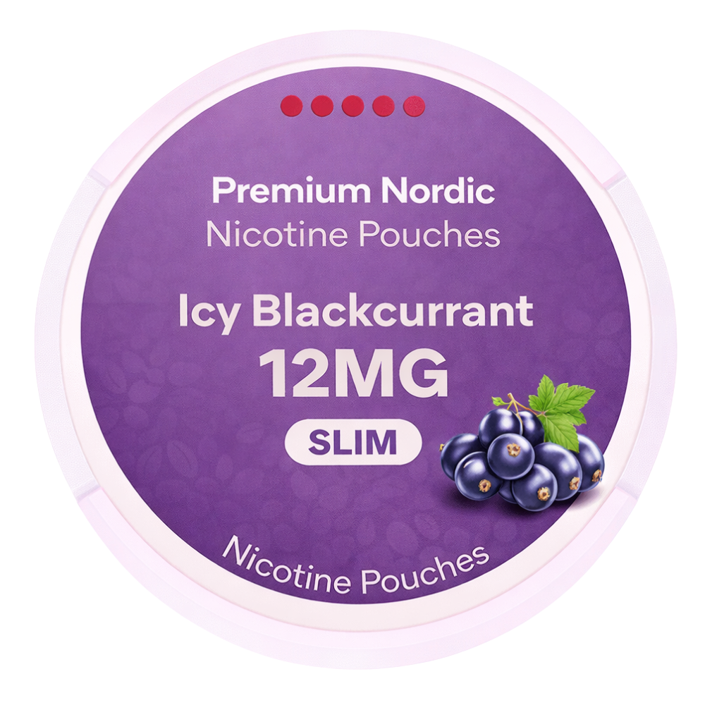 Premium Nordic Nicotine Pouches Icy Blackcurrant X-Strong 12MG