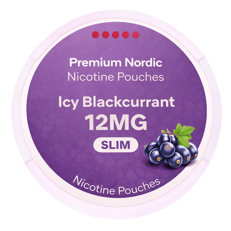 Premium Nordic Nicotine Pouches Icy Blackcurrant X-Strong 12MG