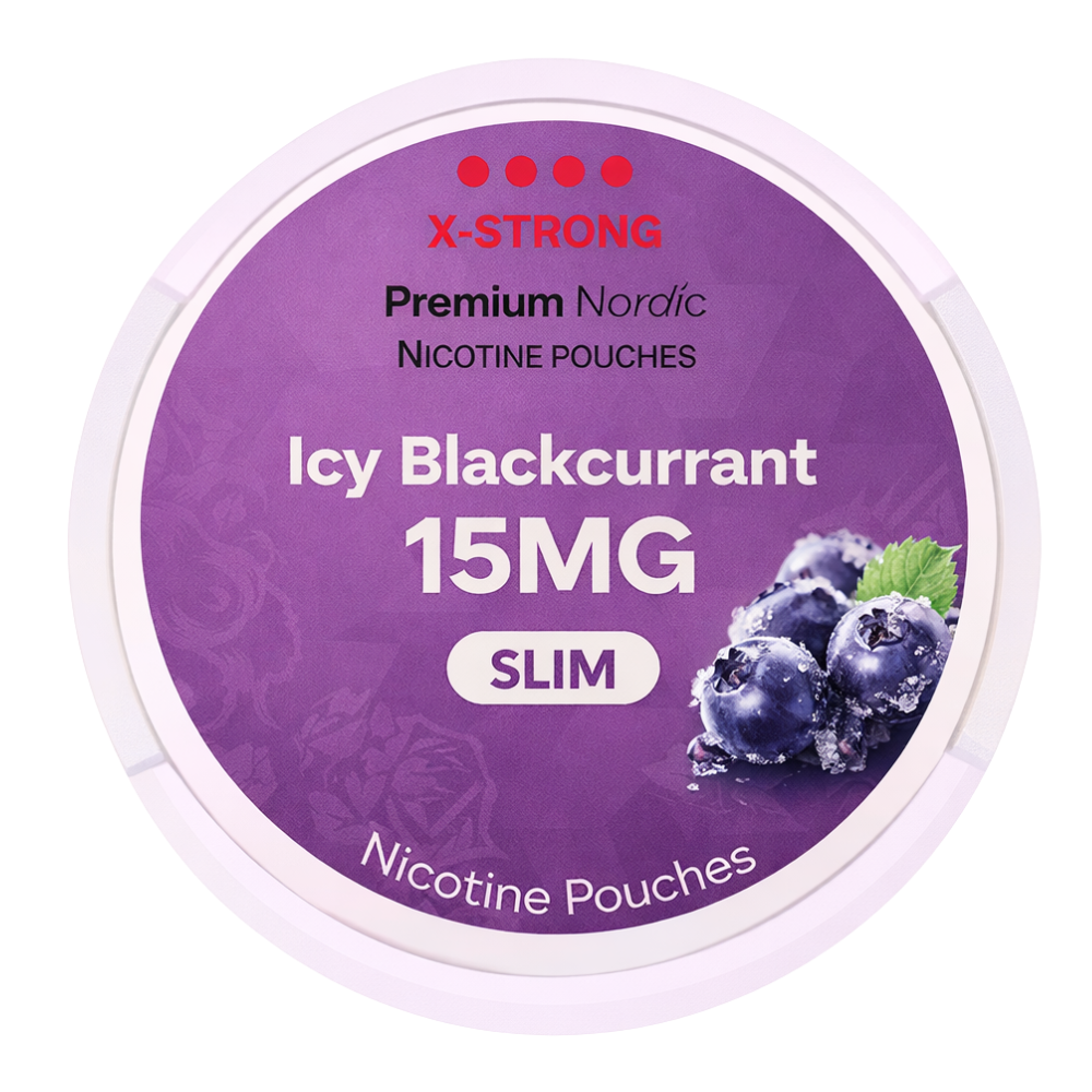 Premium Nordic Nicotine Pouches Icy Blackcurrant Slim 15MG