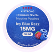 Premium Nordic Nicotine Pouches Icy Blue Razz X-Strong Slim 15MG