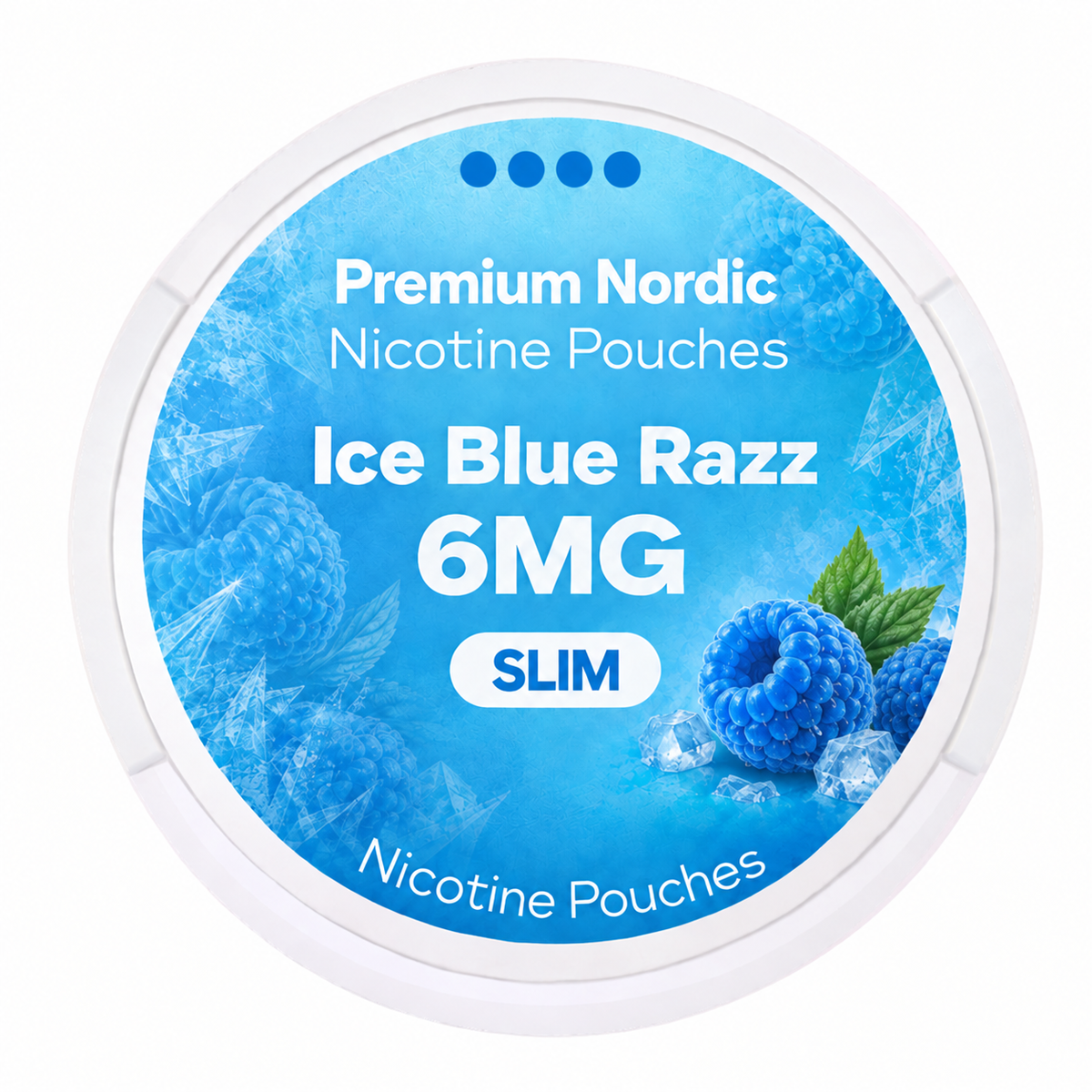 Premium Nordic Pouches Ice Blue Razz 6MG