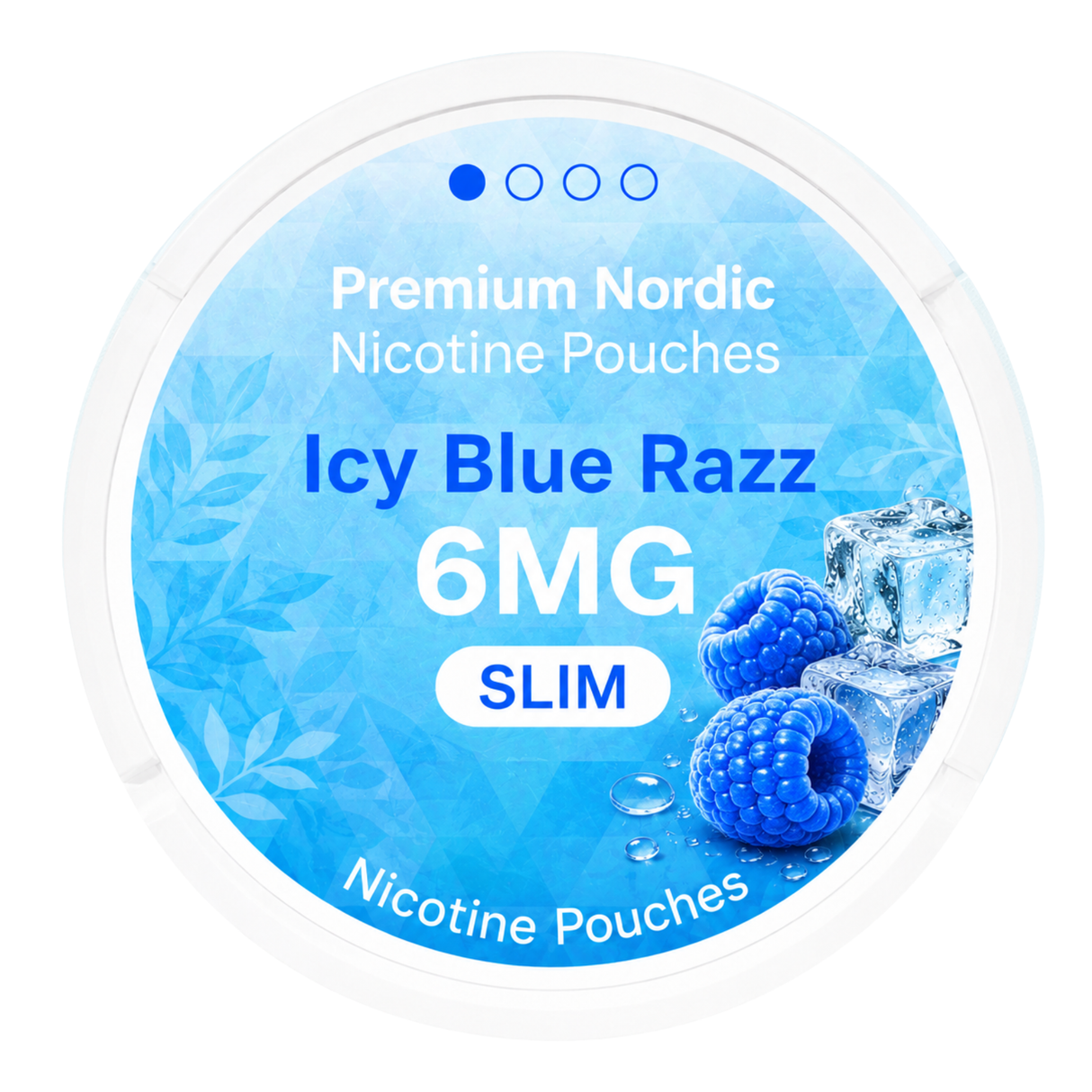 Premium Nordic Pouches Icy Blue Razz 6MG