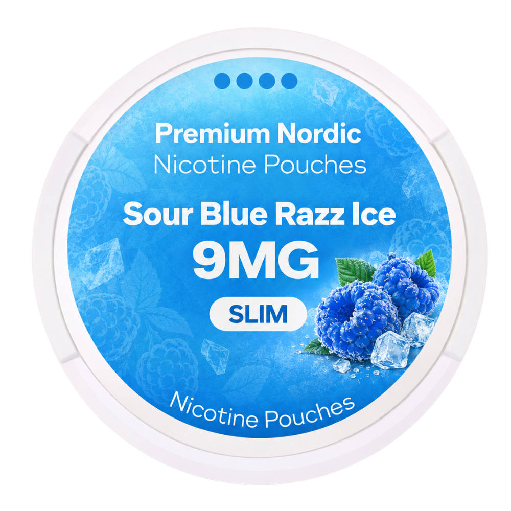 Premium Nordic Pouches Sour Blue Razz Ice 9MG
