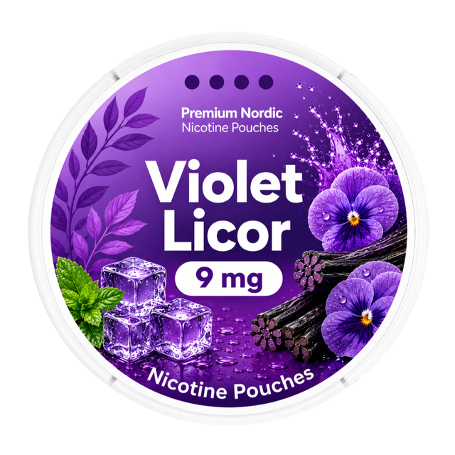 Premium Nordic Pouches Violet Licor 9MG