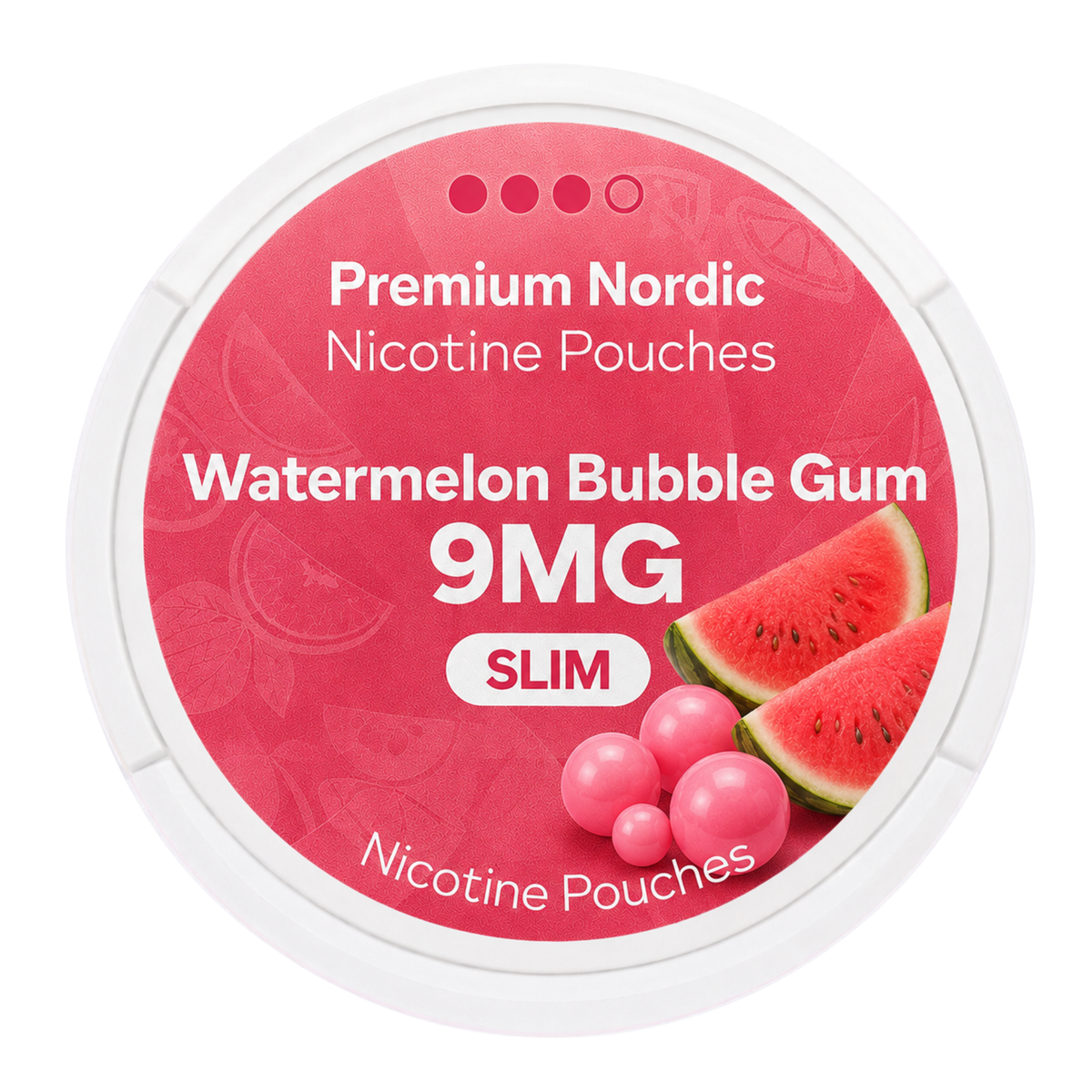 Premium Nordic Pouches Watermelon Bubble Gum 9MG