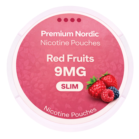 Premium Nordic Nicotine Pouches Red Fruits Slim 9MG