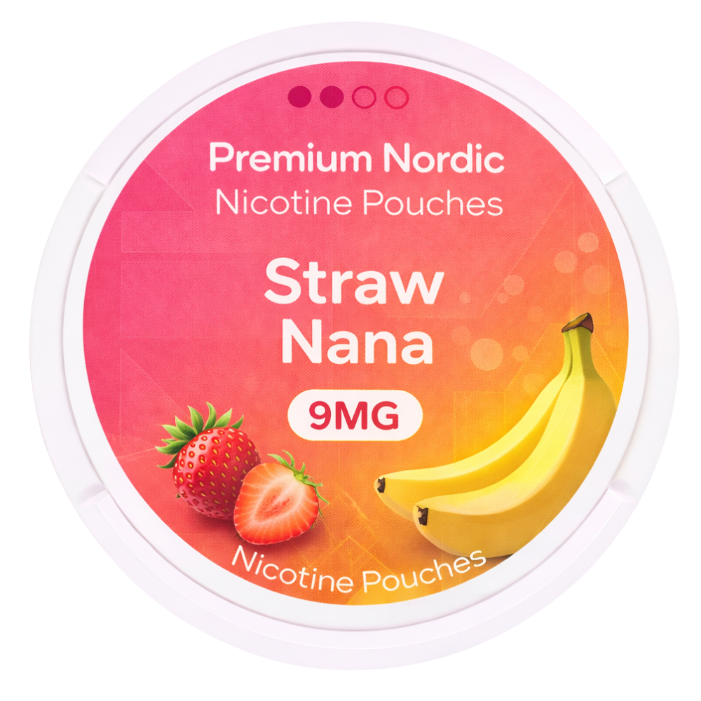 Premium Nordic Pouches Straw Nana Slim 9MG