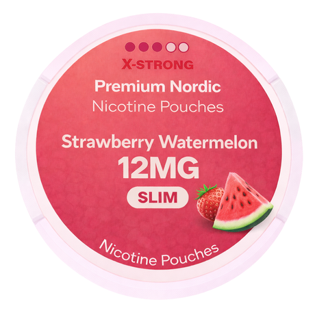 Premium Nordic Nicotine Pouches Strawberry Watermelon X-Strong Slim 12MG