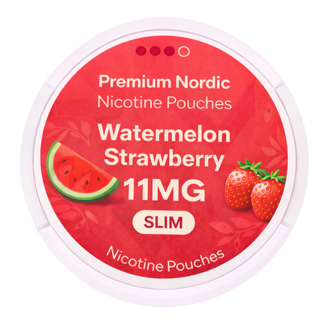 Premium Nordic Nicotine Pouches Watermelon Strawberry Slim 11MG