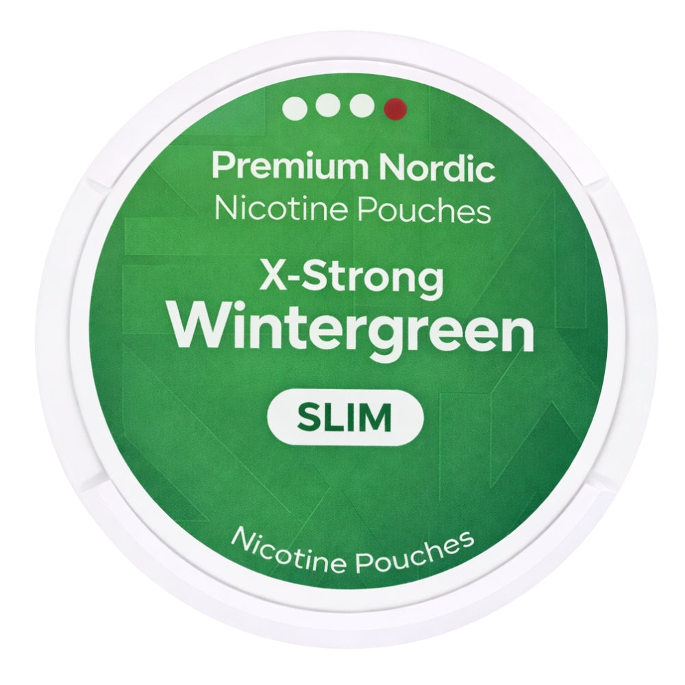 Premium Nordic Nicotine Pouches Wintergreen Slim X-Strong 12MG