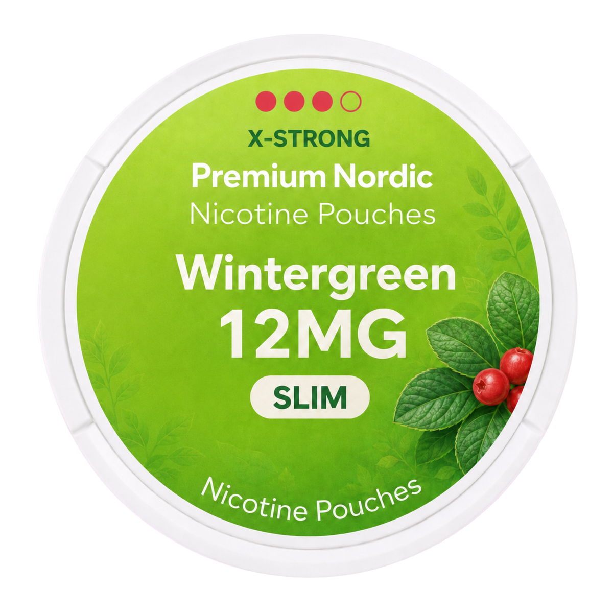 Premium Nordic Pouches Wintergreen Slim X-Strong 12MG