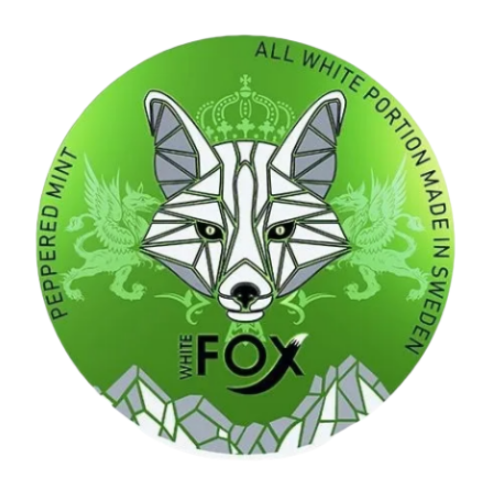WHITE FOX Pouches Peppered Mint Slim All White 12MG