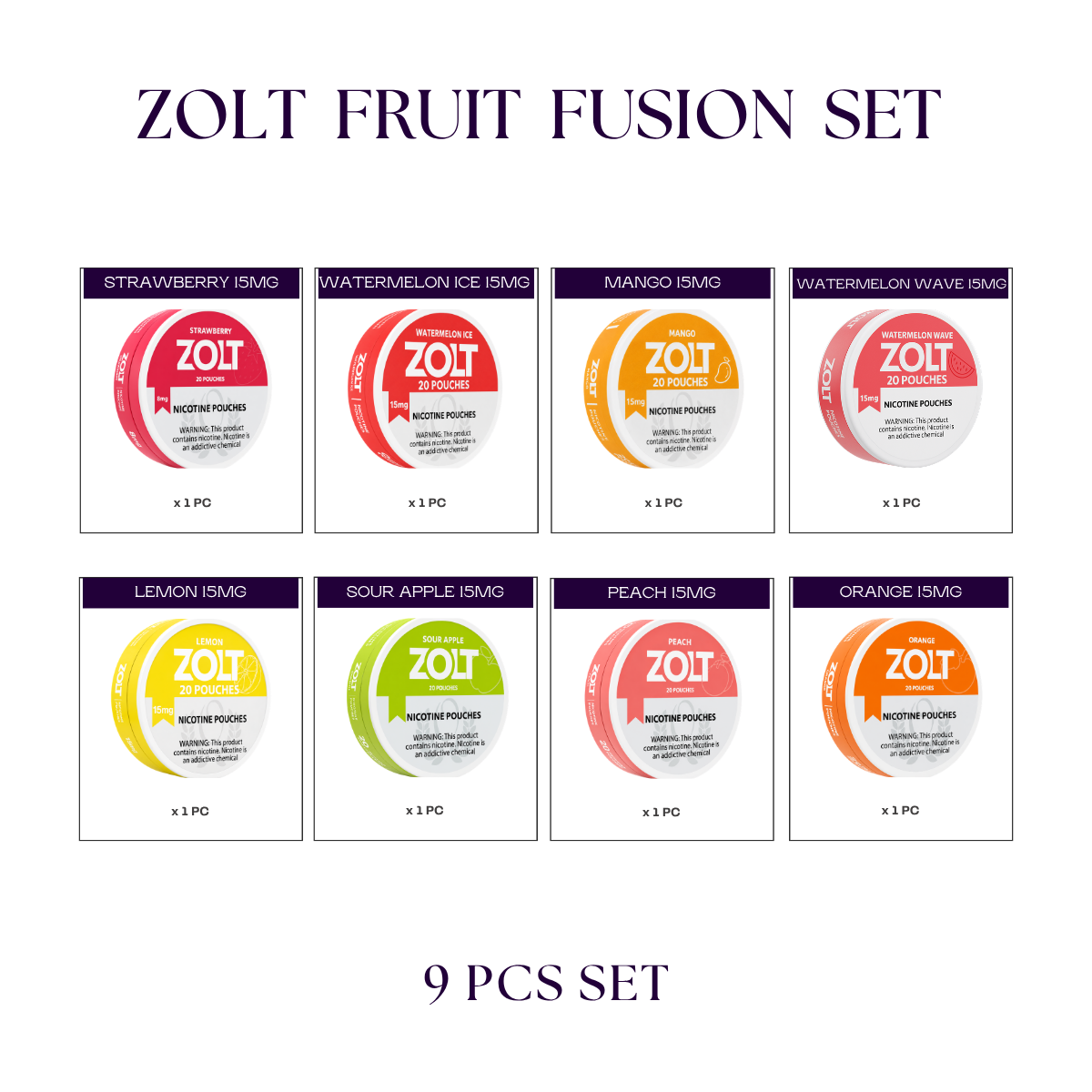 ZOLT Ultra Strong Fruit Fusion Set (8pcs)