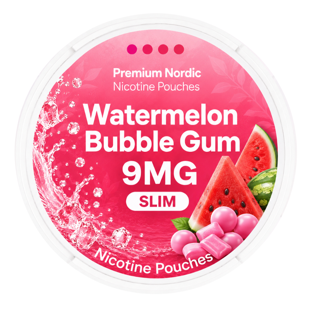 Premium Nordic Pouches Watermelon Bubble Gum 9MG